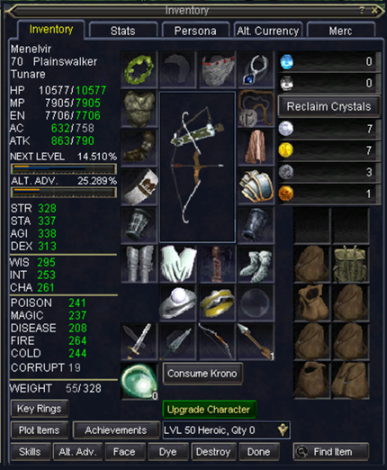 Menelvir Inventory