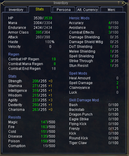 Redouleent Stats